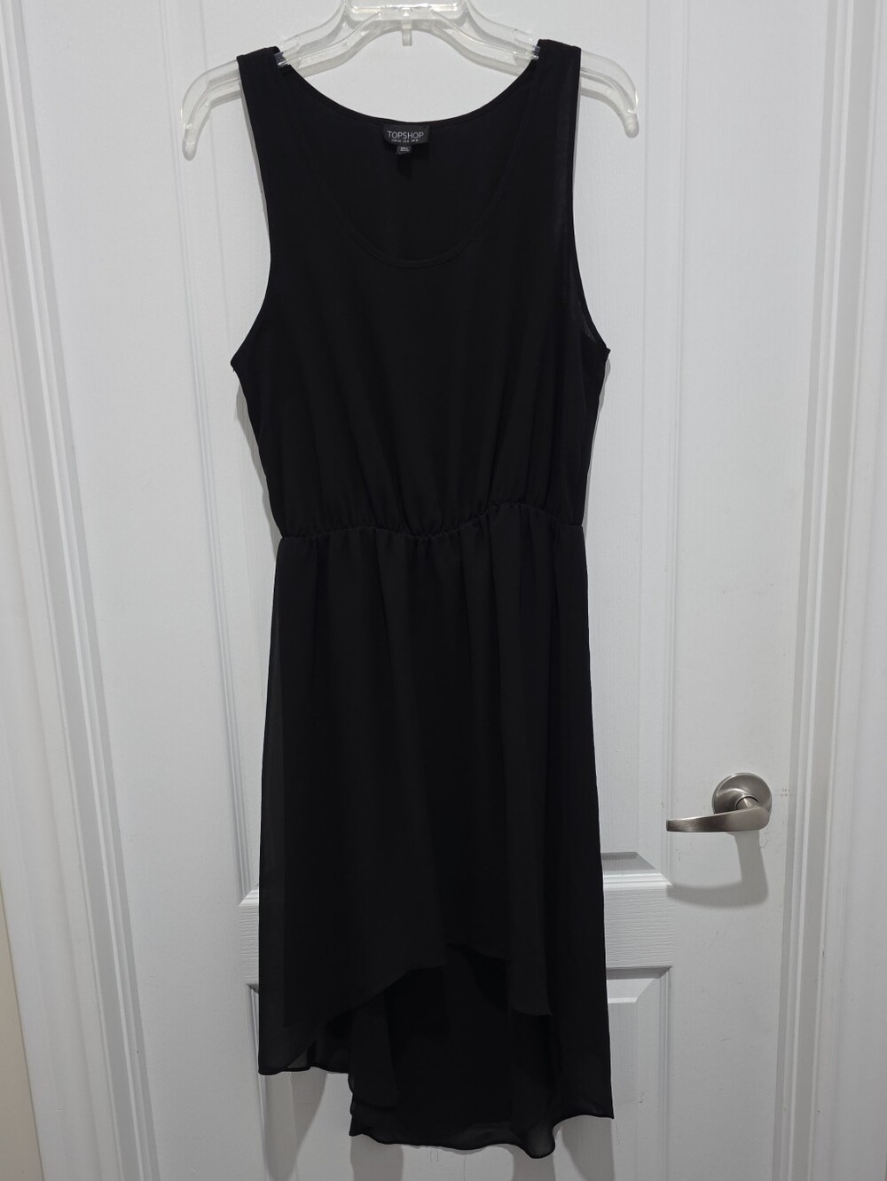 Topshop Women's Black Sleeveless High-Low Dress #K0237